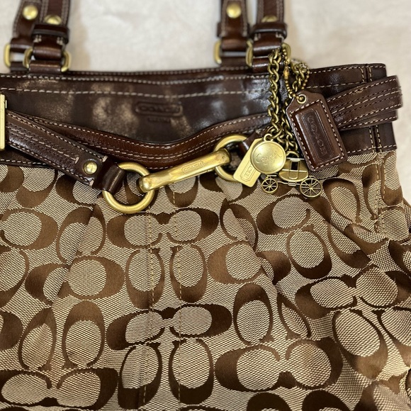 Coach Bag w/gold accents - Picture 2 of 8